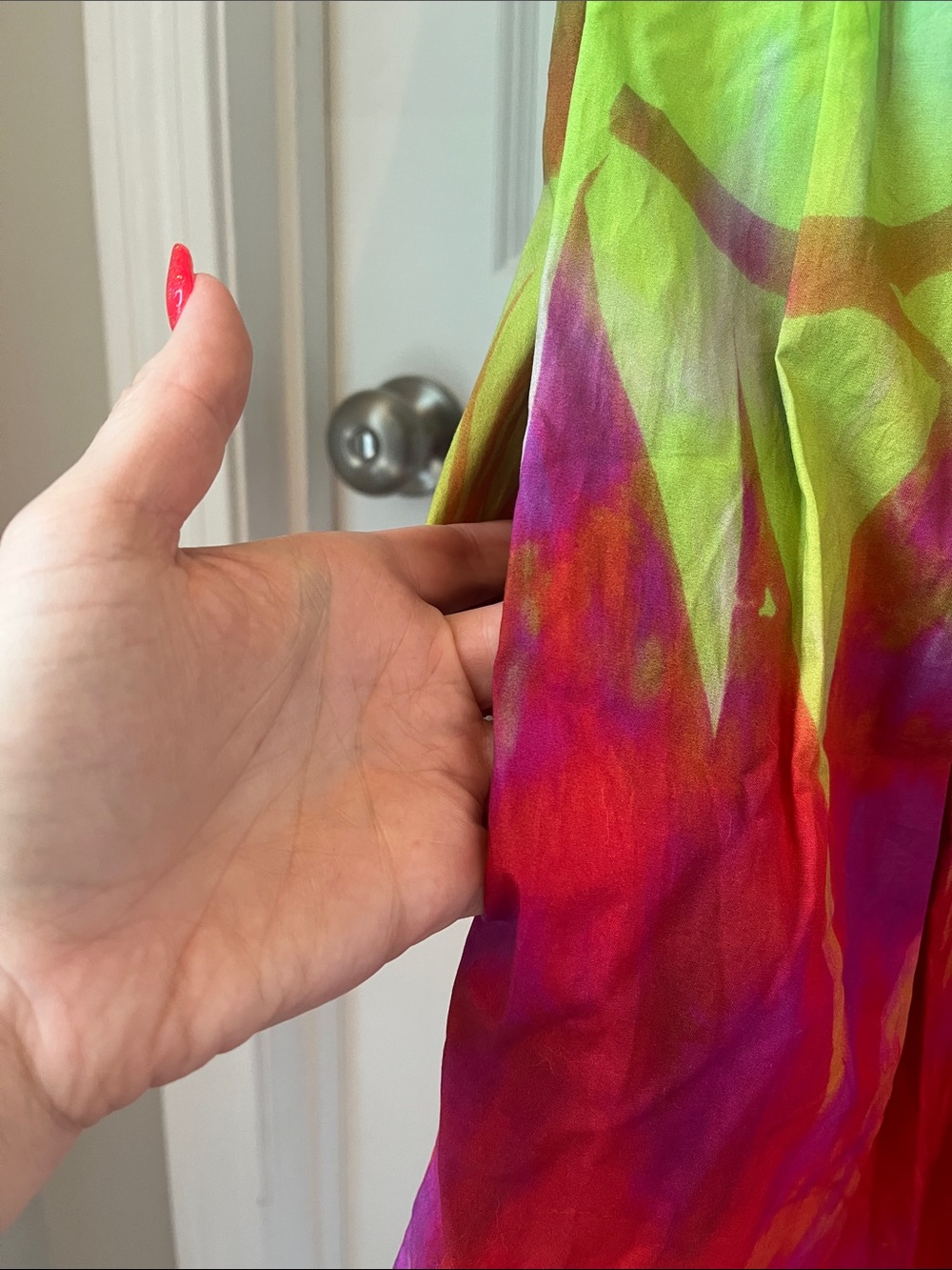 Plenty by Tracy Reese Anthropologie Tie-Dye Puff Sleeve Dress NWT — Size M - Picture 6 of 10